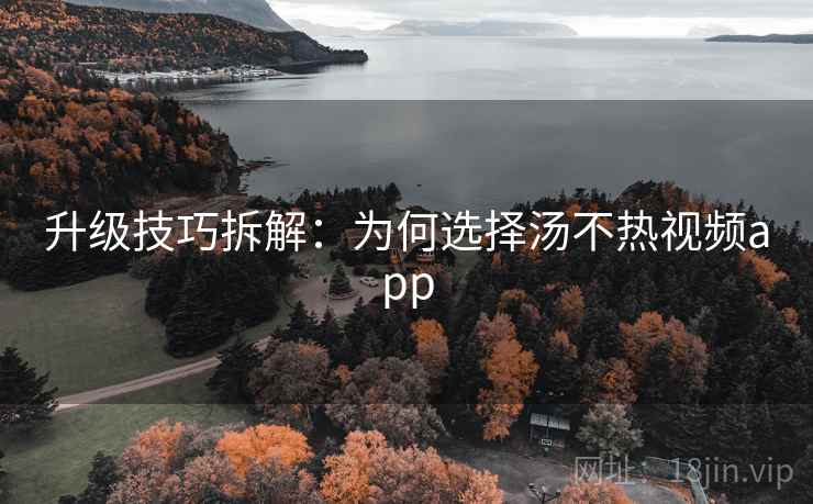 升级技巧拆解：为何选择汤不热视频app