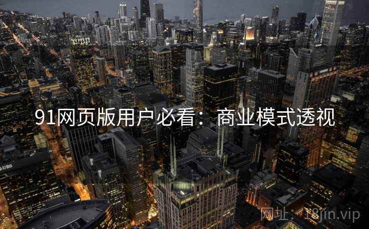 91网页版用户必看：商业模式透视