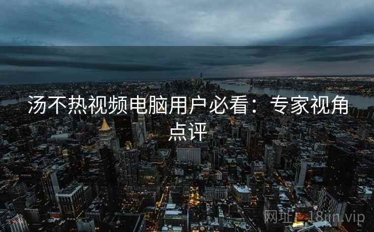 汤不热视频电脑用户必看：专家视角点评